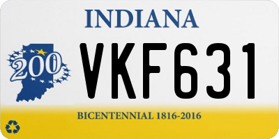 IN license plate VKF631