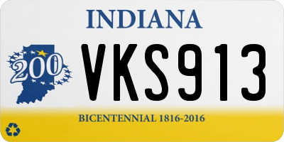 IN license plate VKS913