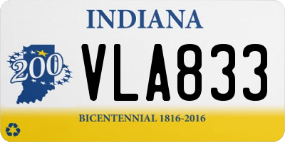 IN license plate VLA833