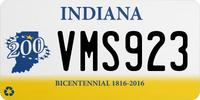 IN license plate VMS923