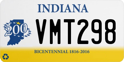 IN license plate VMT298