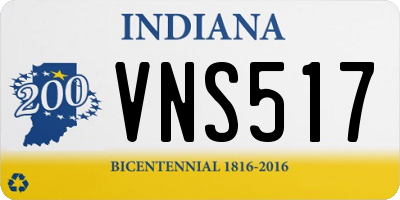 IN license plate VNS517