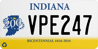 IN license plate VPE247