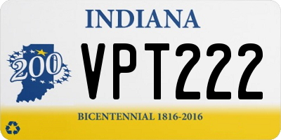 IN license plate VPT222