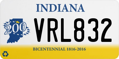 IN license plate VRL832