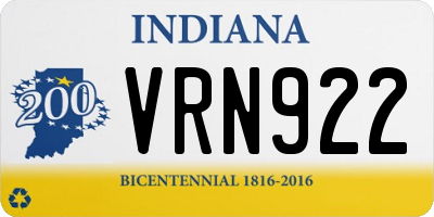 IN license plate VRN922