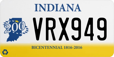 IN license plate VRX949