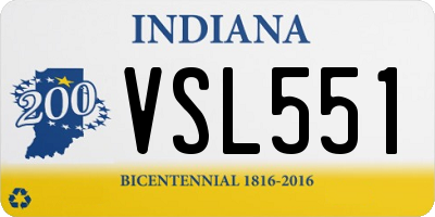 IN license plate VSL551