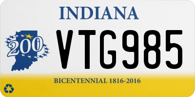 IN license plate VTG985