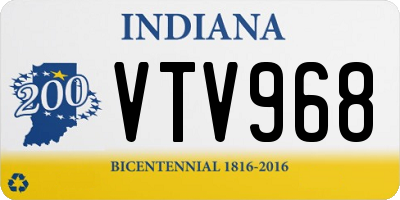 IN license plate VTV968