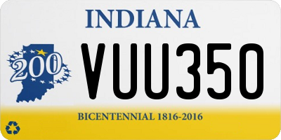 IN license plate VUU350