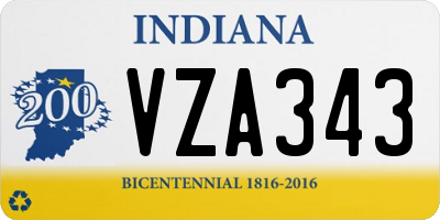 IN license plate VZA343