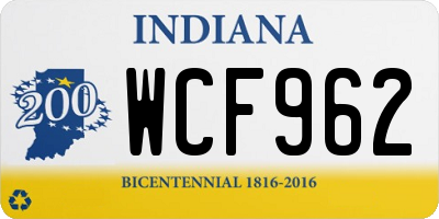 IN license plate WCF962