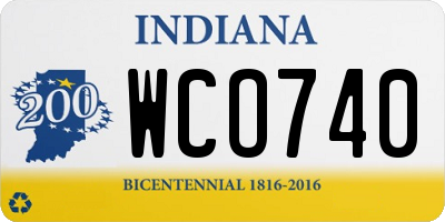 IN license plate WCO740