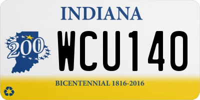 IN license plate WCU140