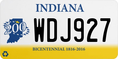 IN license plate WDJ927