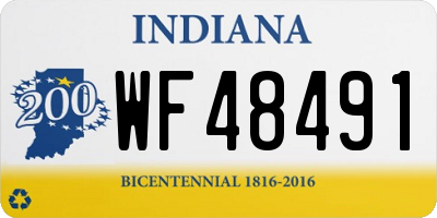 IN license plate WF48491