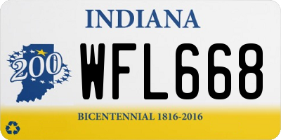 IN license plate WFL668