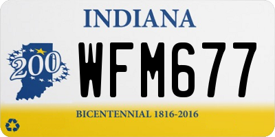 IN license plate WFM677