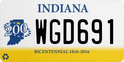 IN license plate WGD691