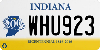 IN license plate WHU923