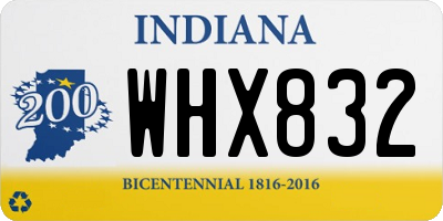 IN license plate WHX832