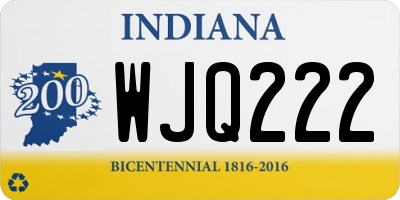 IN license plate WJQ222