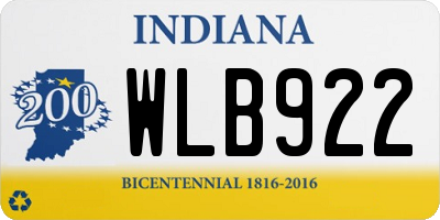 IN license plate WLB922