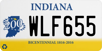 IN license plate WLF655