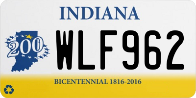 IN license plate WLF962