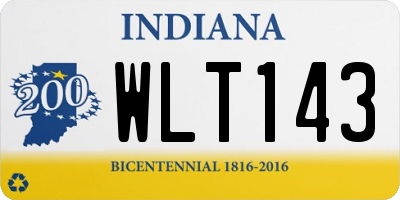 IN license plate WLT143