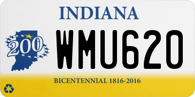 IN license plate WMU620