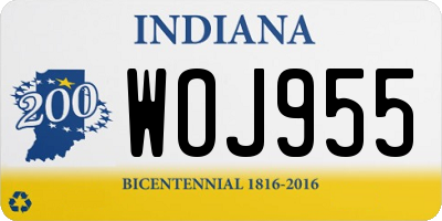 IN license plate WOJ955