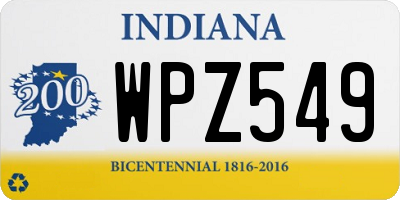 IN license plate WPZ549