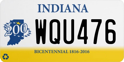 IN license plate WQU476