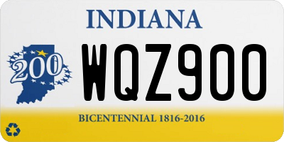 IN license plate WQZ900