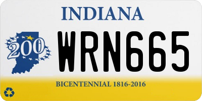 IN license plate WRN665