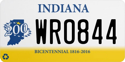 IN license plate WRO844