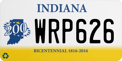 IN license plate WRP626