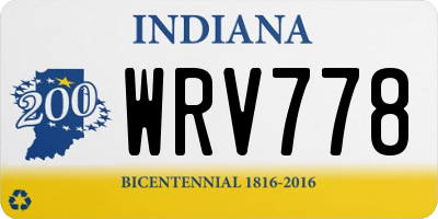 IN license plate WRV778