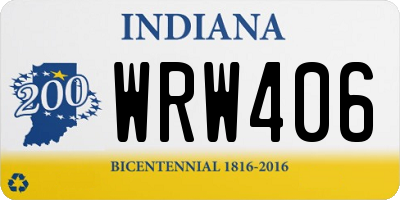 IN license plate WRW406