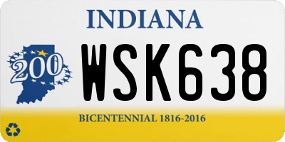 IN license plate WSK638