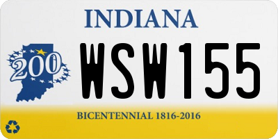 IN license plate WSW155