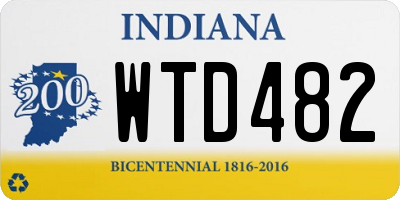 IN license plate WTD482