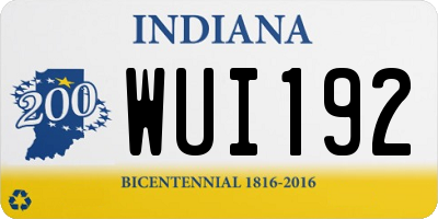 IN license plate WUI192