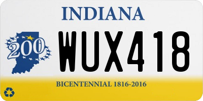 IN license plate WUX418