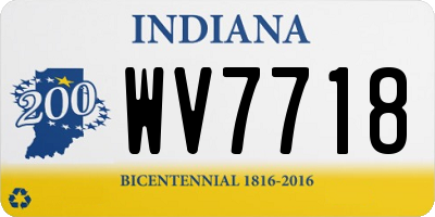 IN license plate WV7718