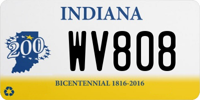 IN license plate WV808