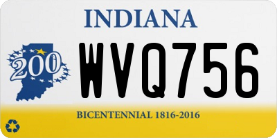 IN license plate WVQ756