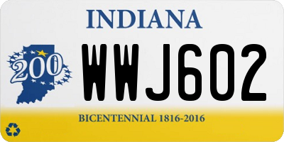 IN license plate WWJ602